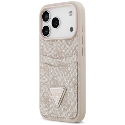 2. Guess 4G nauble Card Triange Case for iPhone 18 Pro / 17 Pro – pink