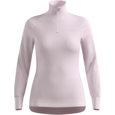 Odlo ACTIVE WARM BL TOP turtle neck l/s half zip long sleeve women's thermal shirt, pink S