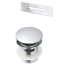 DEANTE KYY010B bathtub accessory set - click-clack plug and overflow - silver