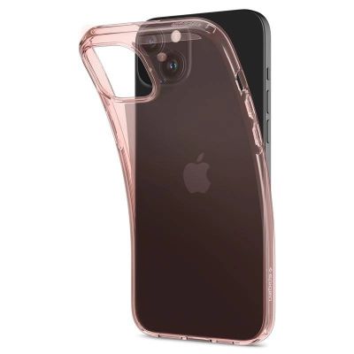 9. Spigen Crystal Flex iPhone 15 Plus Case - Pink/Transparent