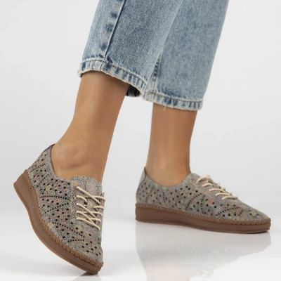 6. Women's leather openwork shoes, multicolor Filippo DP6830