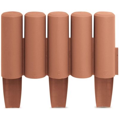 7. GARDEN PALISADE LAWN EDGE 270CM IPAL 5 TERRACOTTA