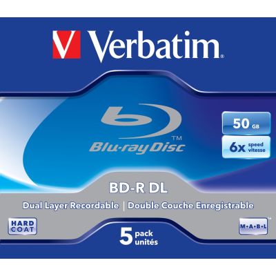 2. Verbatim 43748 BDR board (50GB; 6x; 5pcs; Slim Case)