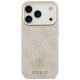 3. Guess 4G Strass Logo & Big Strap Metal Buttons MagSafe Case for iPhone 17 Pro - Pink