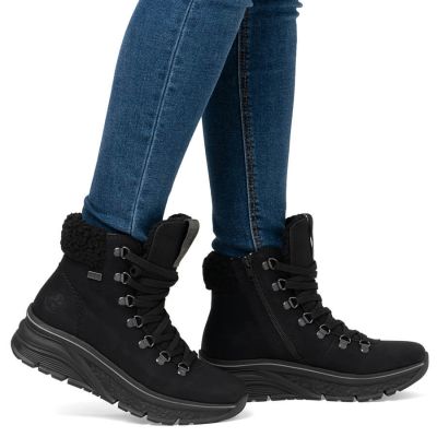 47. Waterproof insulated women's hiking boots in black Rieker 48034-00