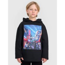 Boy's sweatshirt with hood, open, 4F 4FJRAW25TSWSM2345-20S