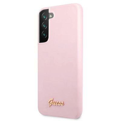2. Guess GUHCS22MLSLMGLA S22+ S906 lavender/lavender hardcase Silicone Script Metal Logo