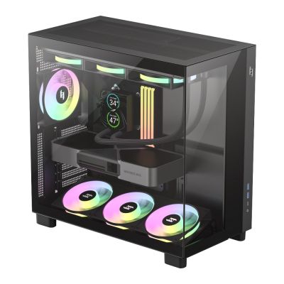 4. GameMax NEX C53 BK Computer Security & Mounts Black