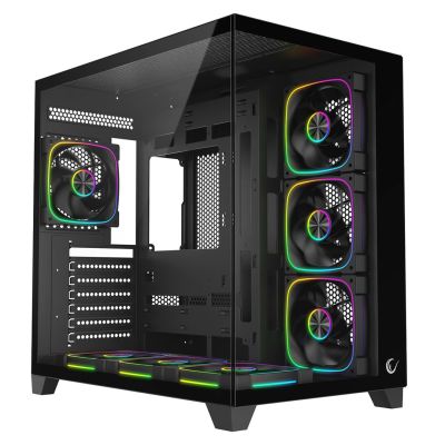 RAMPAGE PC Case with Tempered Glass SEALITE 7X ARGB PWM Fan BLACK