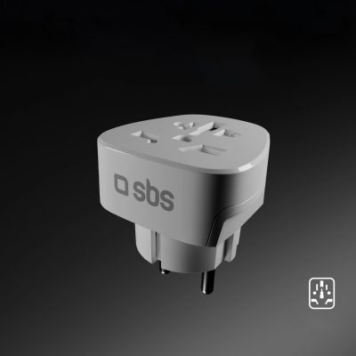 4. SBS Shucko/EU Travel Adapter - Universal - White