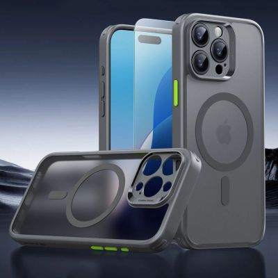 2. ESR Classic Pro Set Halolock MagSafe Case for iPhone 16 Pro Max - Gray