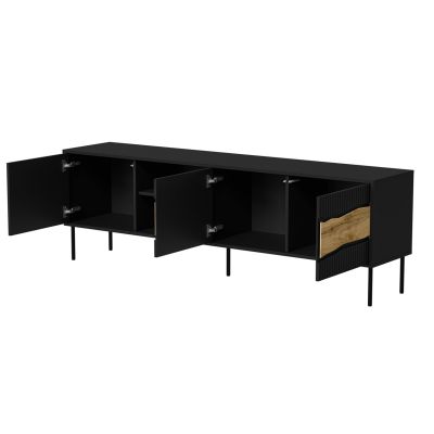 5. INSERTO 3D1W TV cabinet 190x40x61.5 black + LED