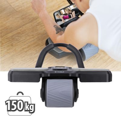13. KA10 BLACK ABS WHEEL AUTOMATIC WHEEL FOR EXERCISING THE ABDOMINAL MUSCLES WITH SUPPORT