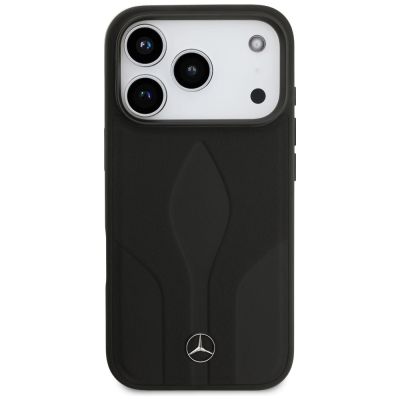 3. Mercedes Leather The Move MagSafe Case for iPhone 17 Pro - Black