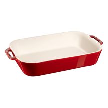 Staub Rectangular Ceramic Platter - 4.5 Liters, Red