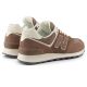 15. New Balance WL574 lifestyle brown women's sneakers (WL574RTS)