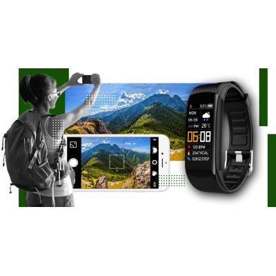 9. Smartwatch GIEWONT Black and Green 2 Straps GW200-5