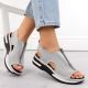 15. Rieker W RKR686 metallic comfortable slip-on sandals 