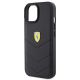 6. Ferrari Quilted Metal Logo case for iPhone 15 - black
