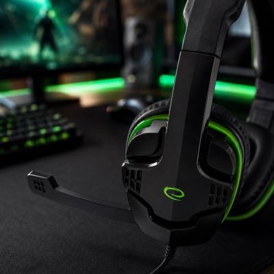 10. Esperanza EGH310G headphones (black, green)