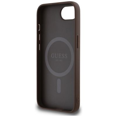 7. Guess 4G Ring Triangle Logo MagSafe iPhone 16e Case - Brown