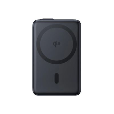 4. Baseus Nomos 10000mAh 45W Qi2 Power Bank with MagSafe Compatible Stand with Built-in USB-C Cable - Black