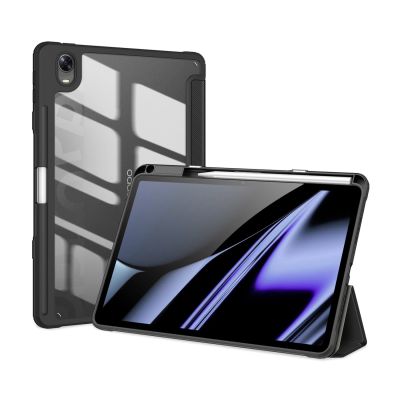 13. Dux Ducis Toby Armored Flip Smart Case for Oppo Pad with Stylus Holder Black