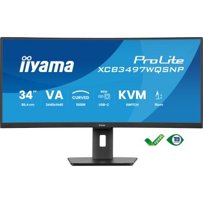 8. iiyama XCB3497WQSNP-B1 34" Monitor - Flat Screen - 86.4 cm