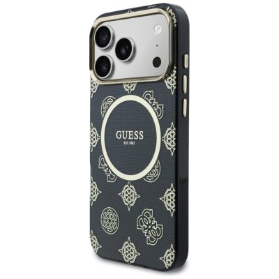2. Guess IML Peony Dot MagSafe Case for iPhone 17 Pro Max - Black