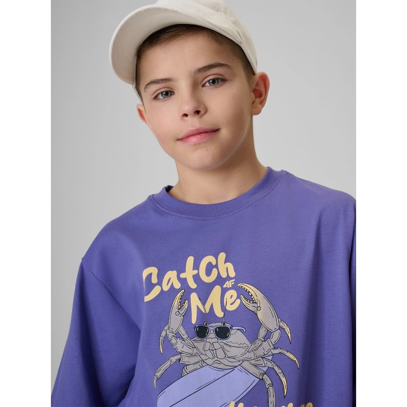 3. Boy's cotton T-shirt 4F 4FJRSS26TTSHM3903-51S