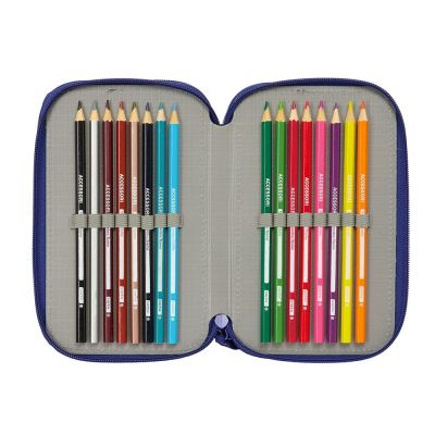 5. Pencil case with equipment FC Barcelona triple filled pencil case 36 PCS 412529857