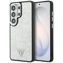Guess Fixed Glitter Triangle MagSafe case for Samsung Galaxy S26 Ultra - silver