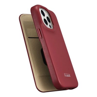 10. iCarer CE Premium Leather Folio Case iPhone 14 Pro Max Magnetic Flip Cover MagSafe Red (WMI14220716-RD)