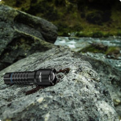 7. Ansmann TS1000RF Black LED Handheld Flashlight