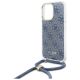 5. Guess Crossbody Cord 4G Print Case for iPhone 16 Pro Max - Blue