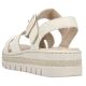 5. Women's beige wedge sandals Rieker V4952-60