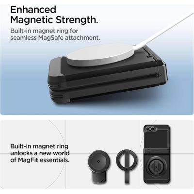 3. Spigen Tough Armor Pro Mag MagSafe Case for Samsung Galaxy Z Flip 6 / 7 FE - Black