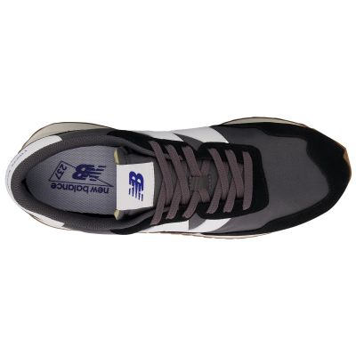2. New Balance men's sneakers, suede leather lifestyle sports shoes, black (MS237GA)