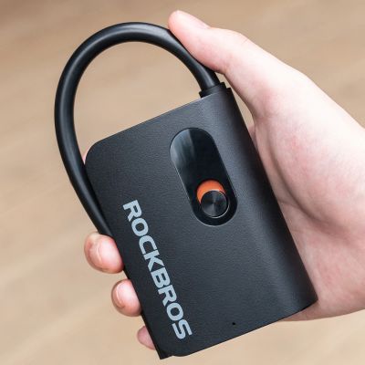 3. Rockbros L1 Mini Cordless Pump 70 psi Compressor 200 mm Schrader Hose Length - Black