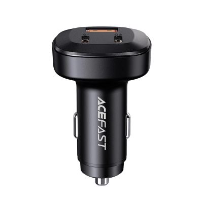 2. Acefast car charger 66W 2x USB Type C / USB, PPS, Power Delivery, Quick Charge 4.0, AFC, FCP, SCP black (B3 black)