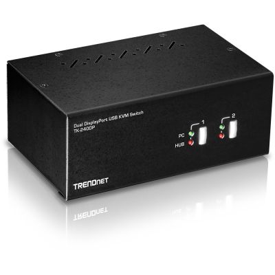 2. TRENDnet 2-Port DisplayPort KVM Switch with USB 2.0 Audio Hub
