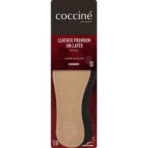 Coccine leather shoe inserts with latex