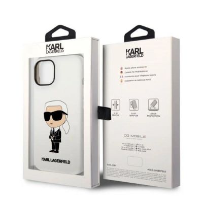 8. Karl Lagerfeld KLHCP14MSNIKBCH iPhone 14 Plus 6.7" hardcase white/white Silicone Ikonik