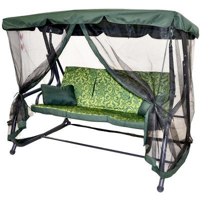 4. 3-SEAT GARDEN SWING LENA WITH MOSQUITO NET