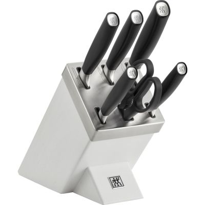 Zwilling All * Star Self-Sharpening Knife Block Set of 5 - Silver