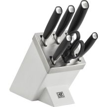 Zwilling All * Star Self-Sharpening Knife Block Set of 5 - Silver