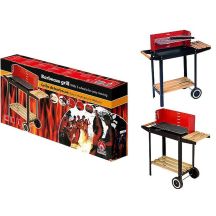 GARDEN GRILL CART 85x42x83CM RED