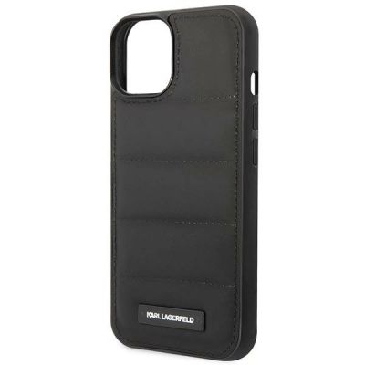 6. Karl Lagerfeld Puffy Elongated Logo iPhone 14 Case - Black