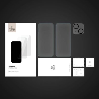 5. Tech-Protect Supreme Set for iPhone 15 2x tempered glass for display / tempered glass for camera