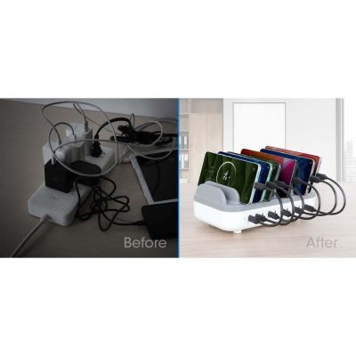 11. Manhattan 102766 Mobile Charger Mobile Phone, Smartphone, Tablet White, Gray AC Fast Charging Internal